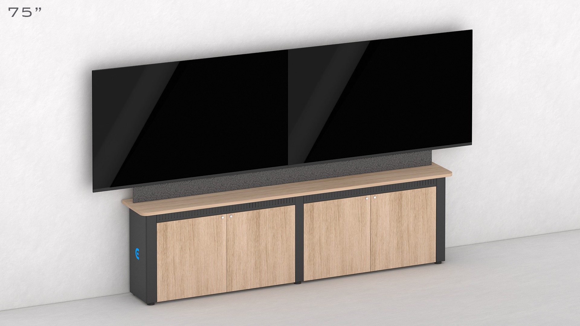 DS Credenza 2xMonitores 75'' 2xCredenzas
