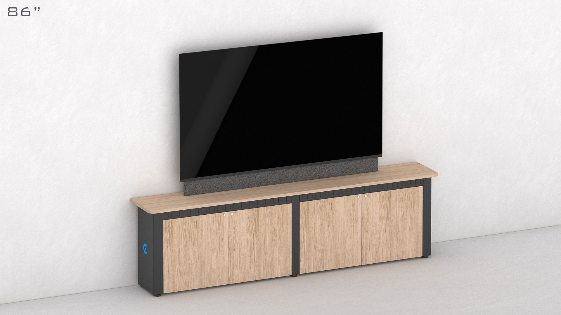 DS Credenza 1xMonitor 86'' 2xCredenzas