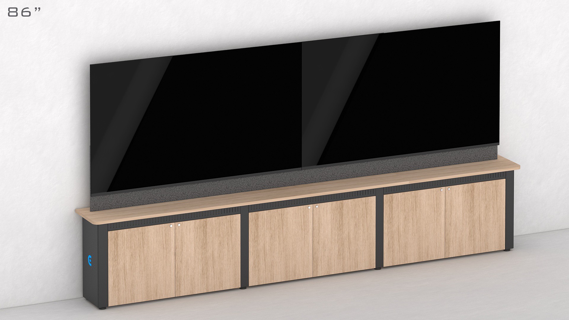 DS Credenza 2xMonitores86'' 3xCredenzas