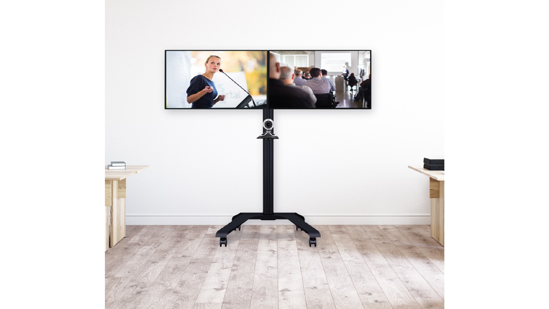 Soporte Pantalla Espacio Trabajo Híbrido