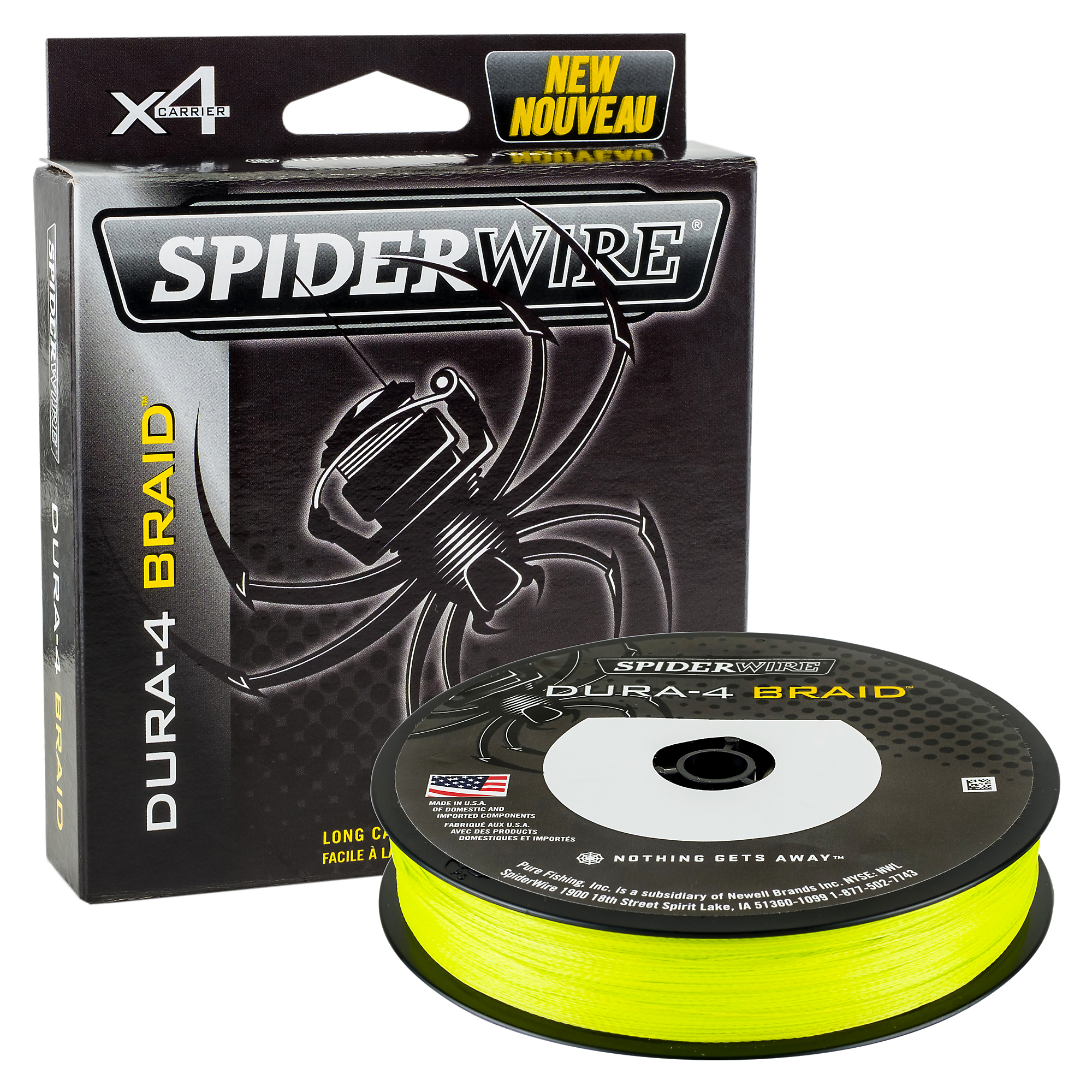 SPIDERWIRE DURA 4 300M YELLOW - 0,25mm 23,20kg 2