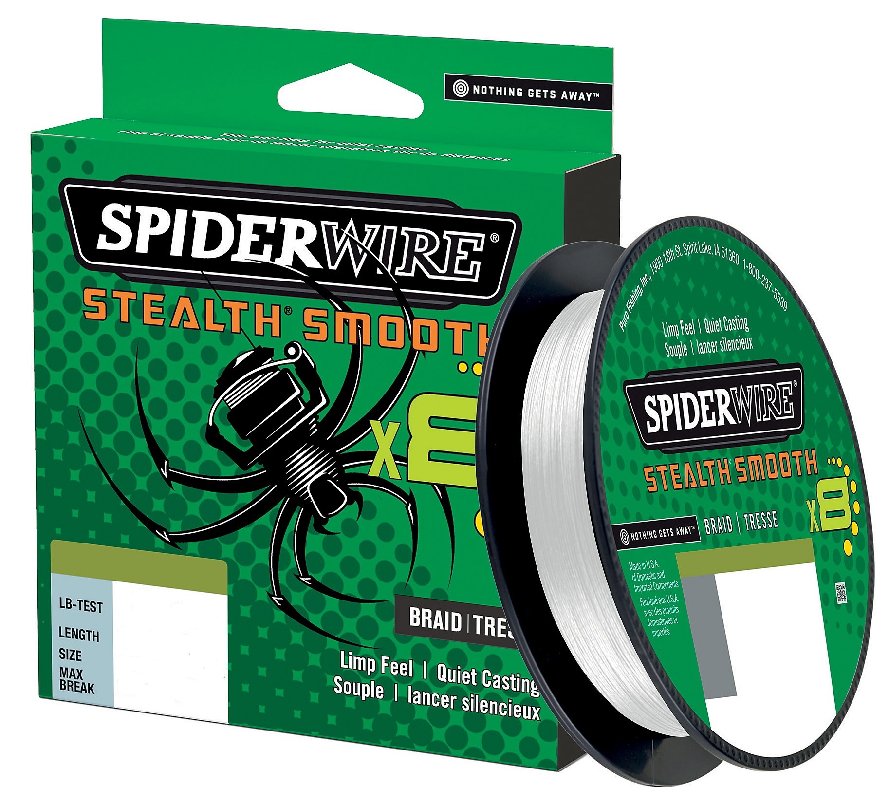 (DX)SPIDERWIRE STEALTH SMOOTH 8 TRANSLUCENT 300M 0,07mm 6.0kg 2