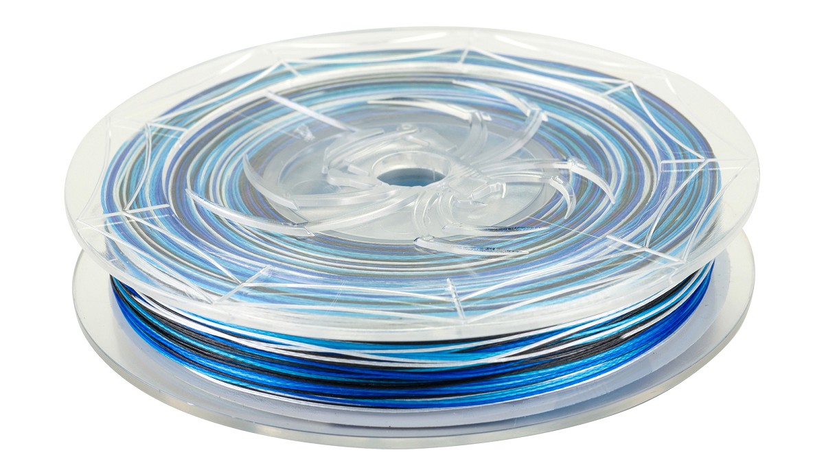 (DX)SPIDERWIRE STEALTH SMOOTH 8 BLUE CAMO 150M 0.30mm 34.3KG (MULTICOLOR) 3