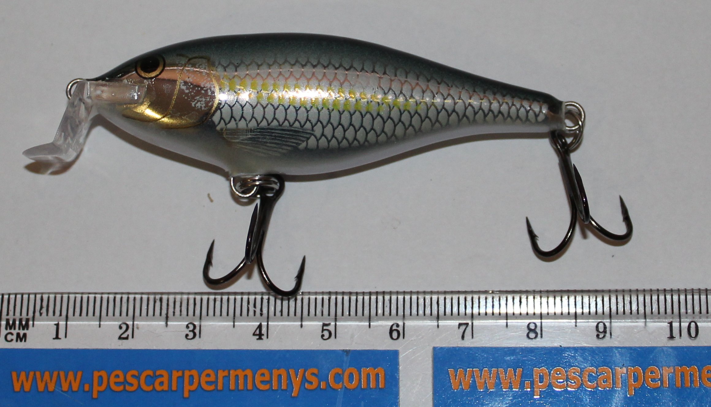 RAPALA SHAD RAP MEDIA AGUA 07 CM ALB 3