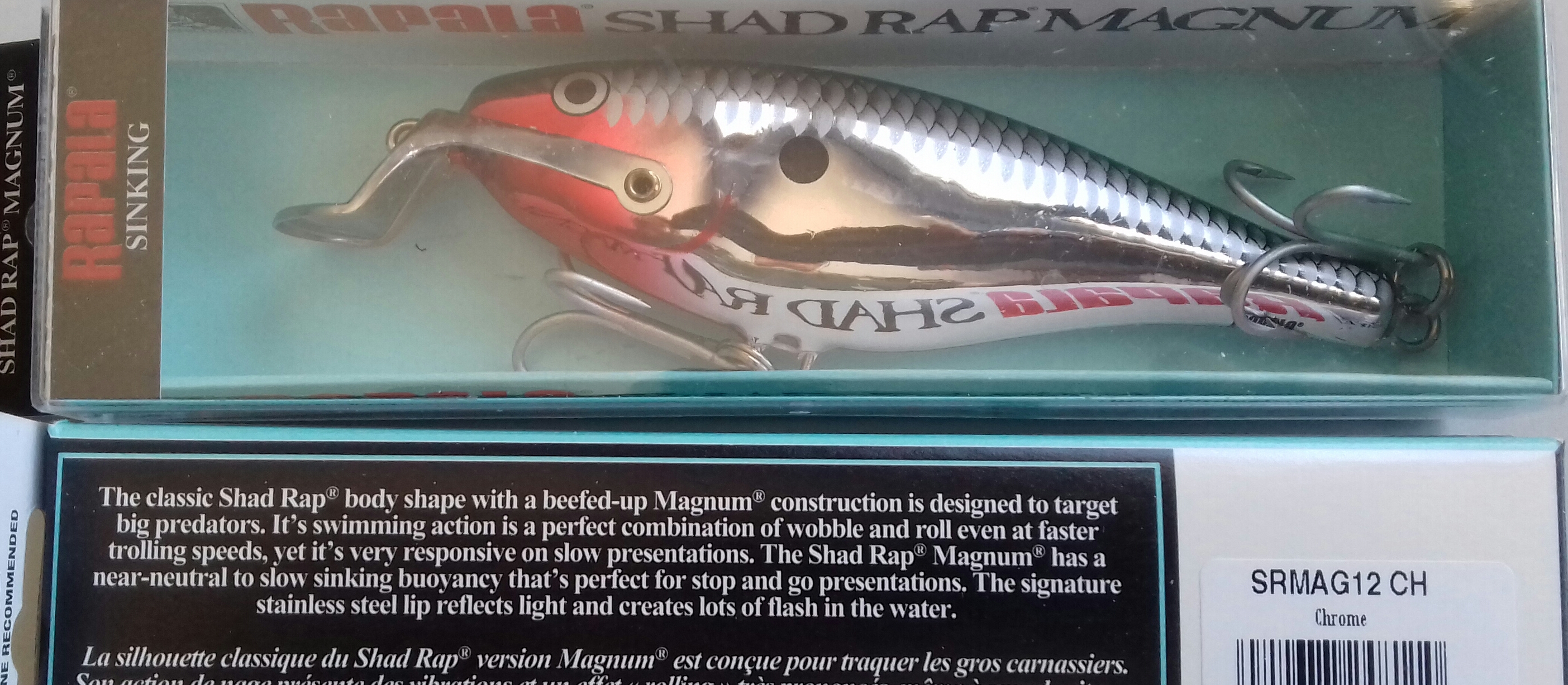 (DX)RAPALA SHAD RAP MAGNUM 12CM CH