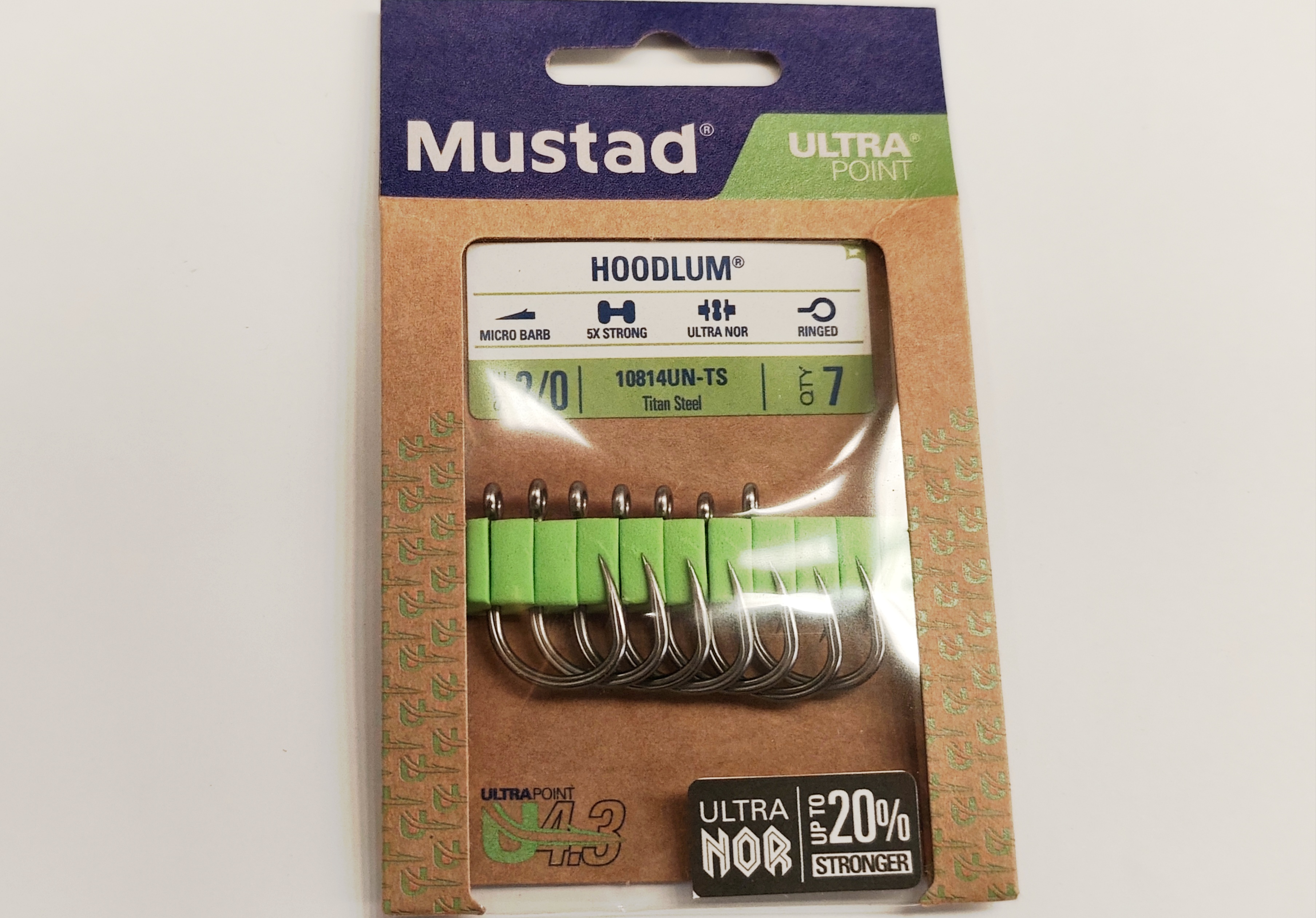 ANZUELO MUSTAD ULTRA POINT HODDLUM 10814 UN-TS 2/0 (7 unidades) 2