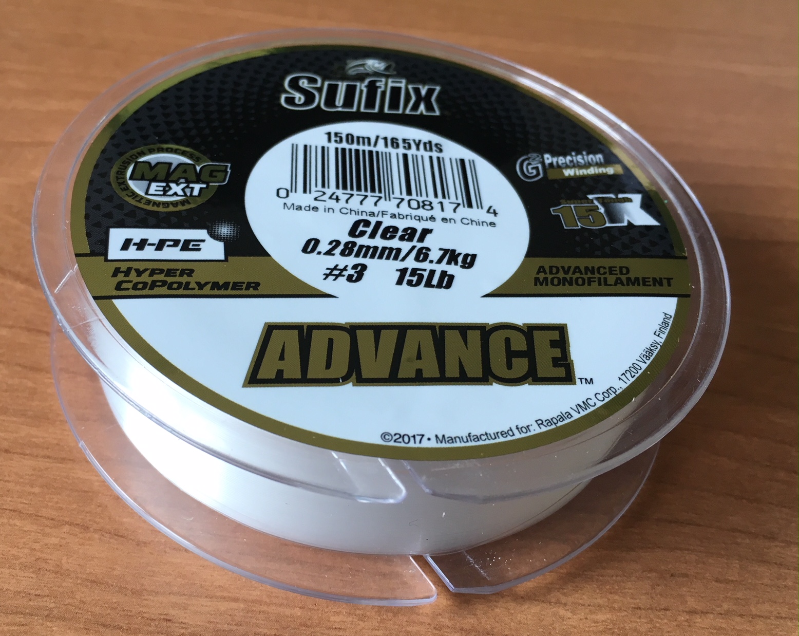 (OF)NYLON SUFIX ADVANCE CLEAR 150m 0,28mm 6,7 kg