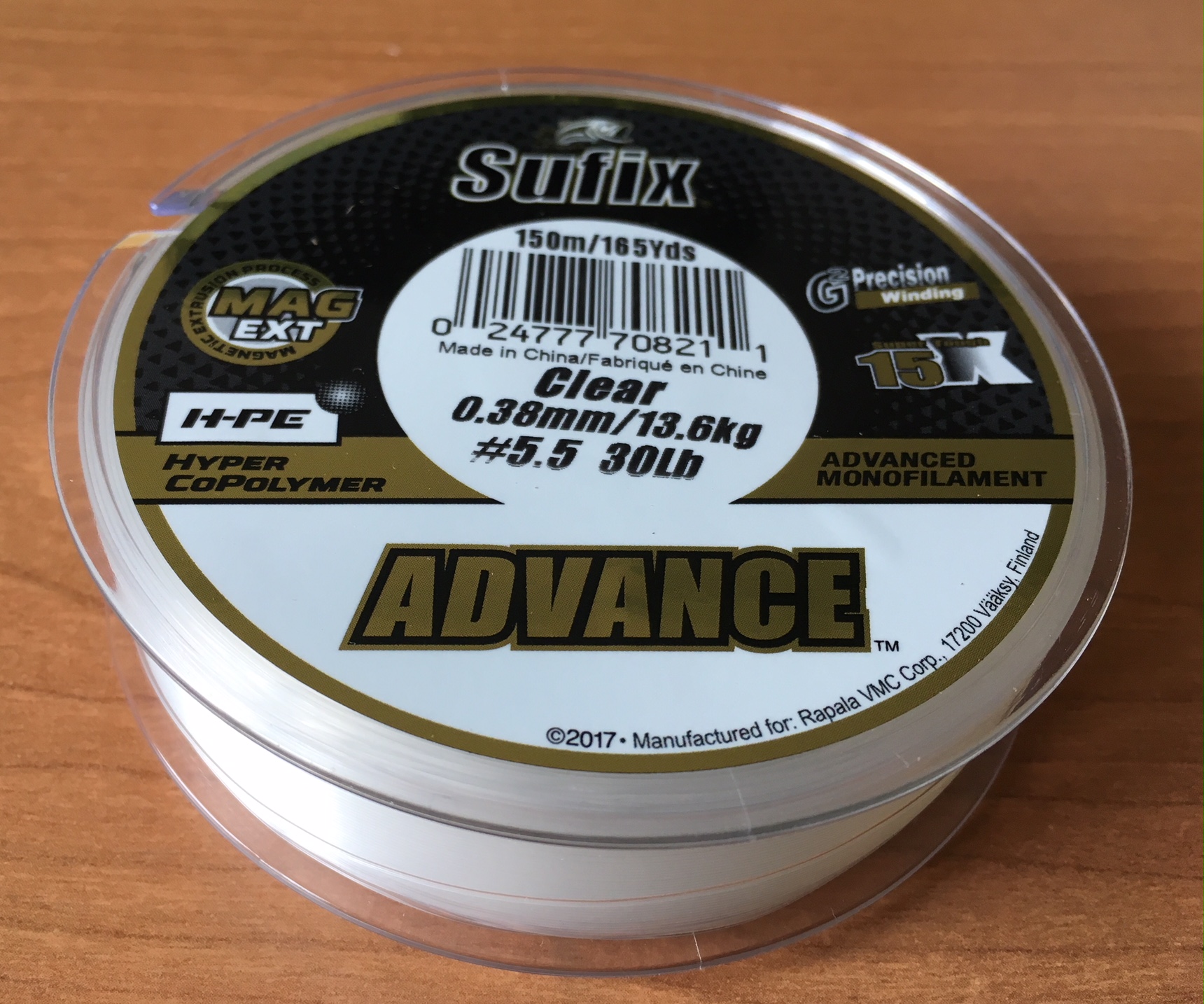(OF)NYLON SUFIX ADVANCE CLEAR 150m 0,38mm 13,6kg
