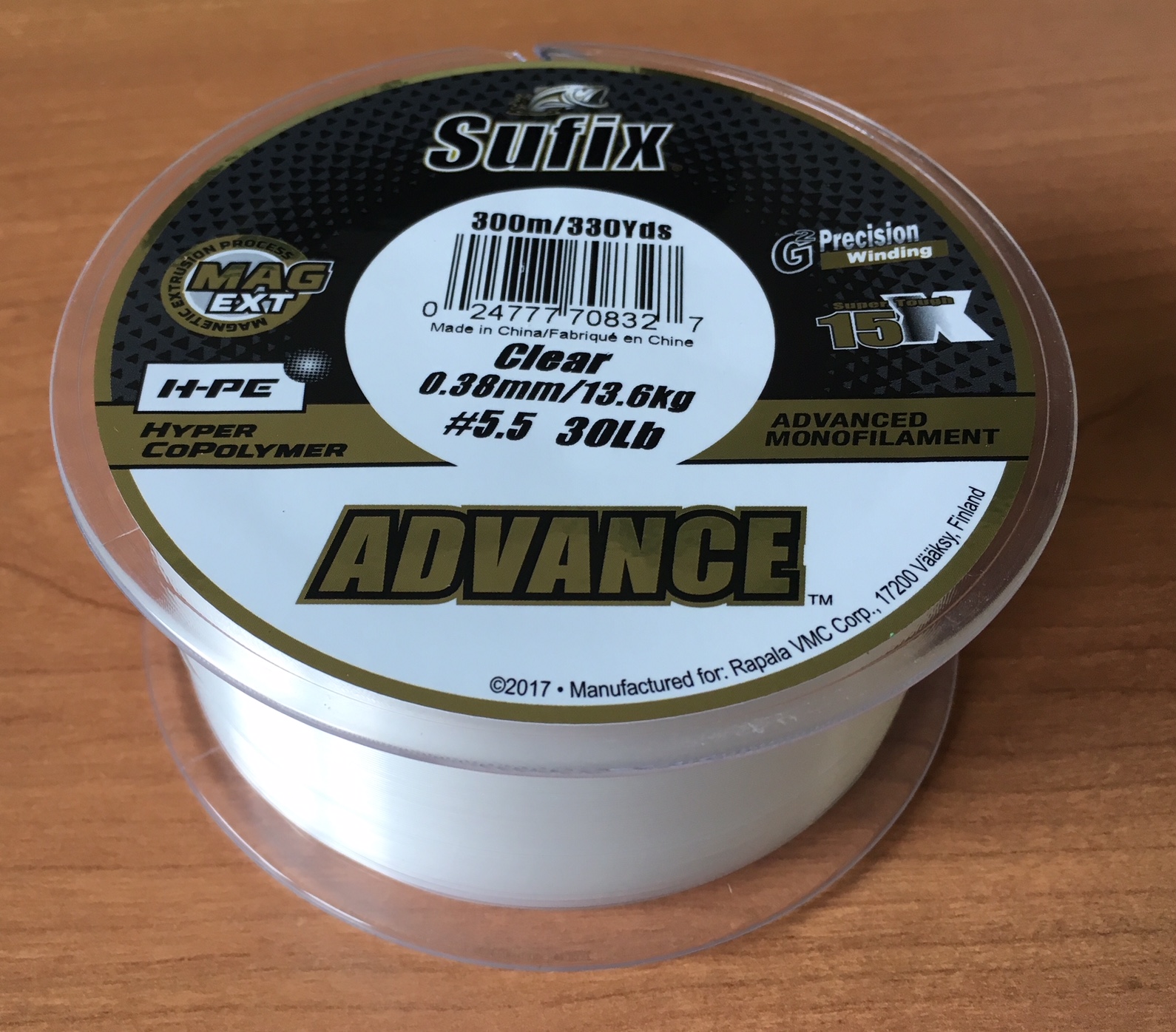 (DX)NYLON SUFIX ADVANCE CLEAR 300m 0,38 mm 13,6 kg