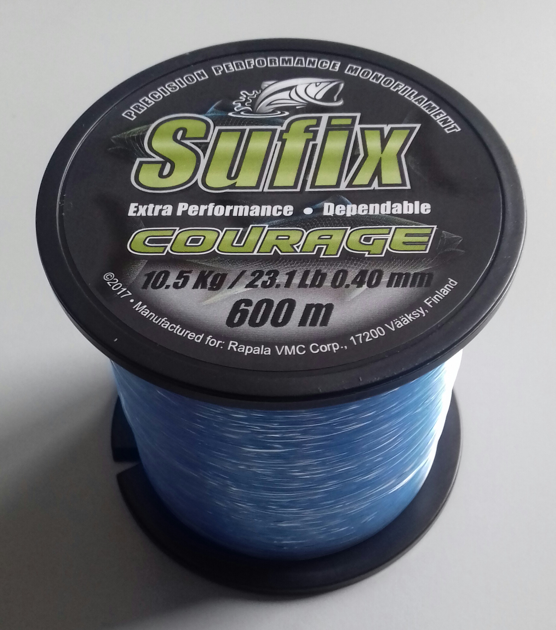 (DX)NYLON SUFIX COURAGE BLUE 600MT 0,40mm 10,5kg 23.10LB 2