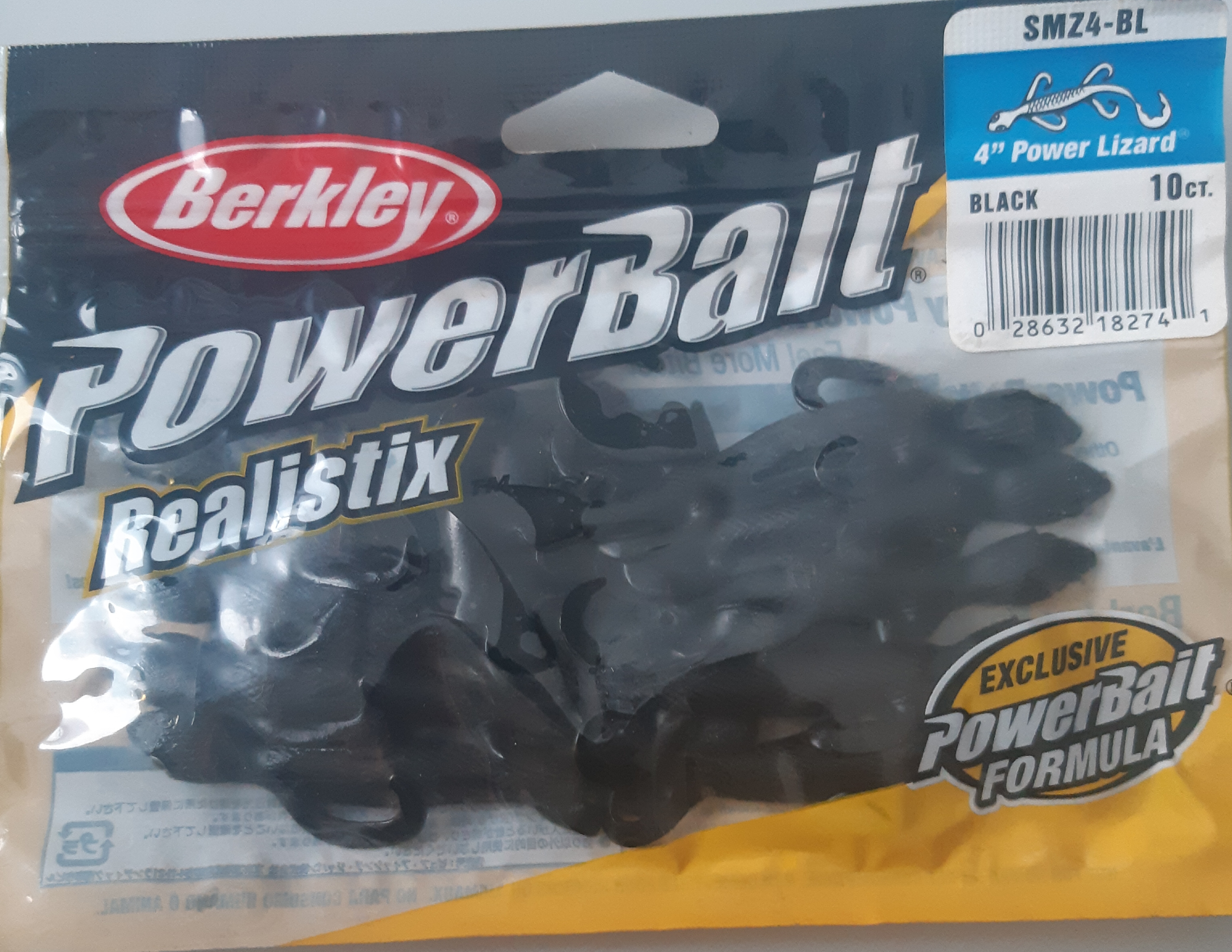 (DX)POWER BAIT SALAMANDRAS VINIL POWER LIZARD BLACK (10 unid) 3