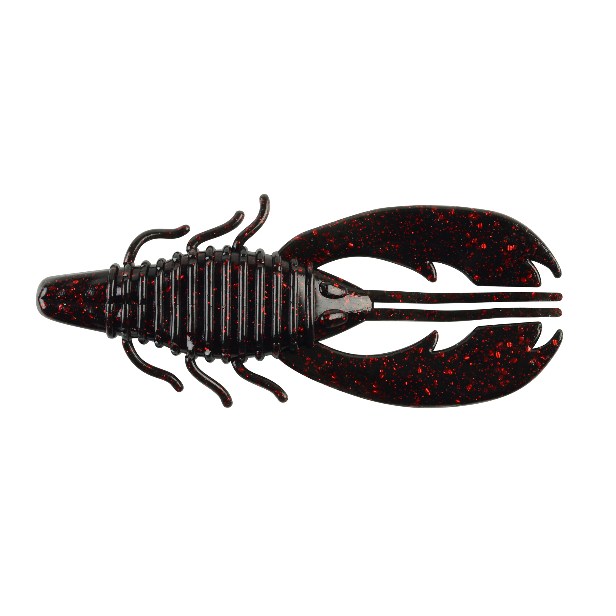 (DX)VINILO BERKLEY POWERBAIT CRAW FATTY 10cm BLK RED FLK (8 unidades) 2