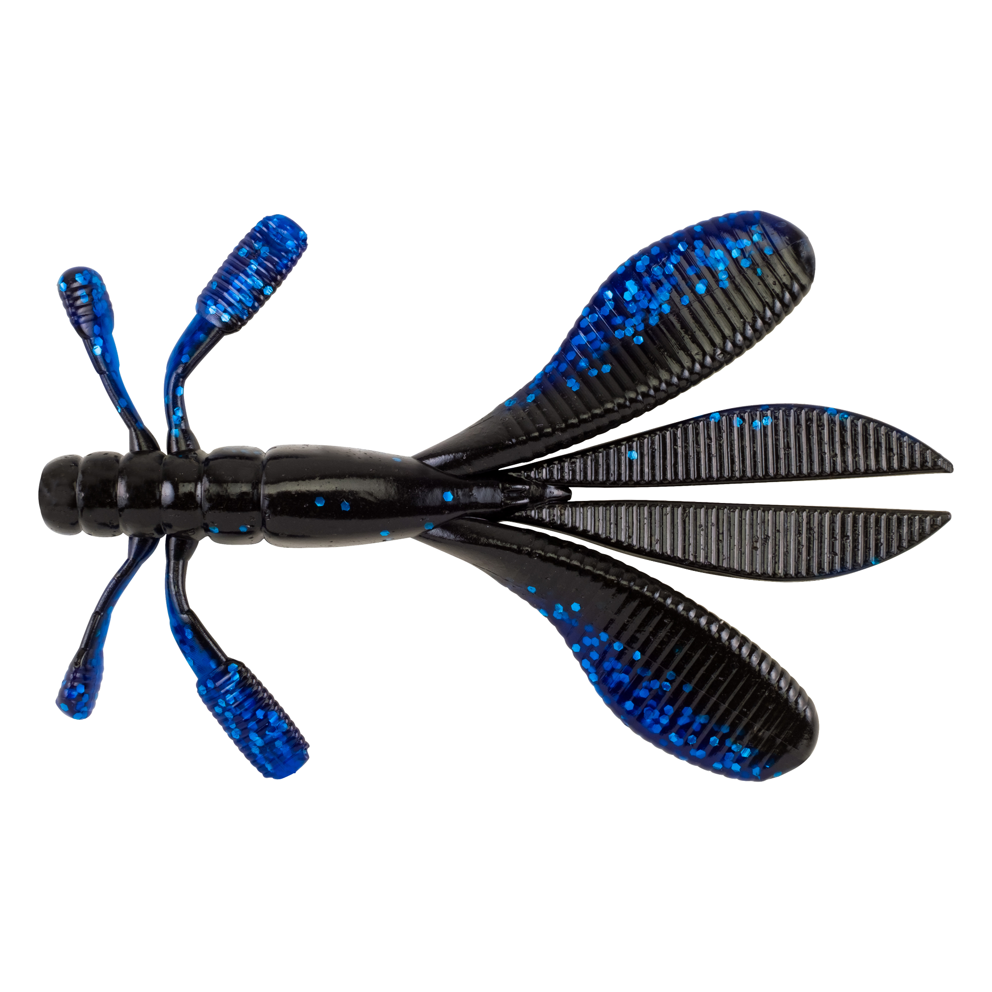 (DX)VINILO BERKLEY POWERBAIT MANTIS BUG 10CM BLACK SAPPHIRE (8uni)