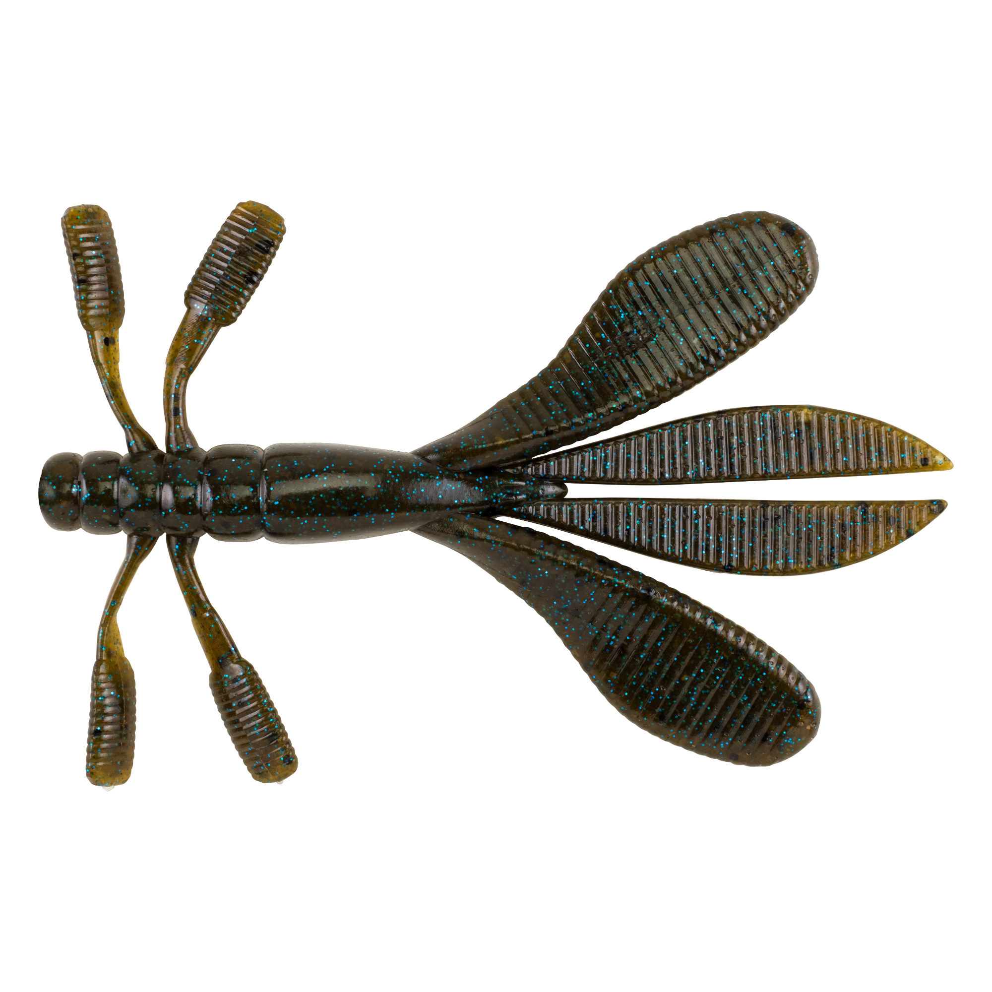 (DX)VINILO BERKLEY POWERBAIT MANTIS BUG 10CM GREEN PUMPKIN BLUE (8 un)