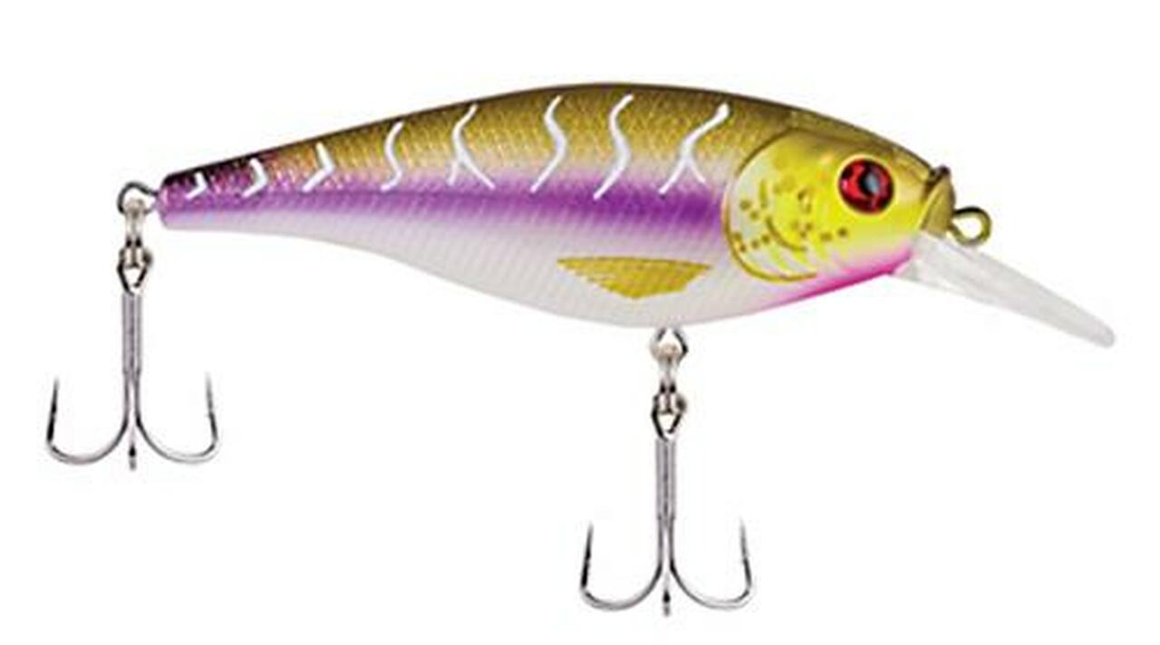 (DX)BERKLEY FLICKER SHAD SHALLOW 7CM PURPLE TIGER 3