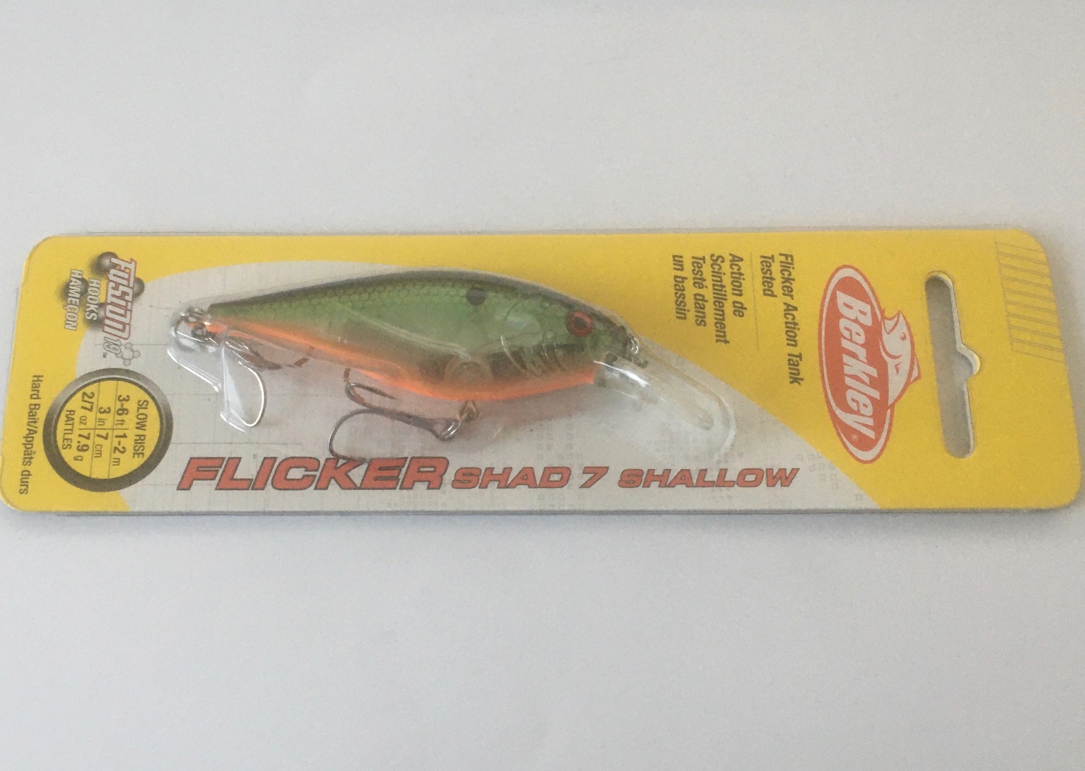 (DX)BERKLEY FLICKER SHAD SHALLOW FLASH 7CM GREEN 2