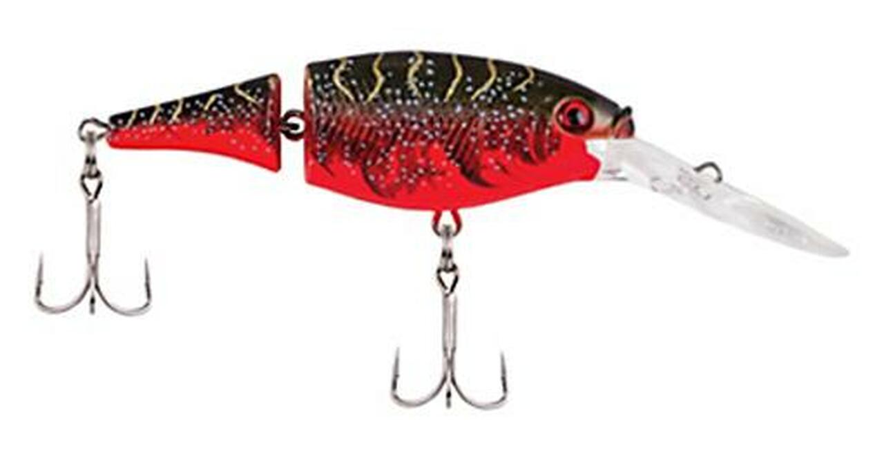 (DX)BERKLEY FLICKER SHAD JOINTED 7CM RED TIGER
