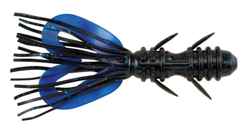 (DX)VINILO BERKLEY POWERBAIT ZESTAIL 10CM BLACK BLUE FLECK (6 un)