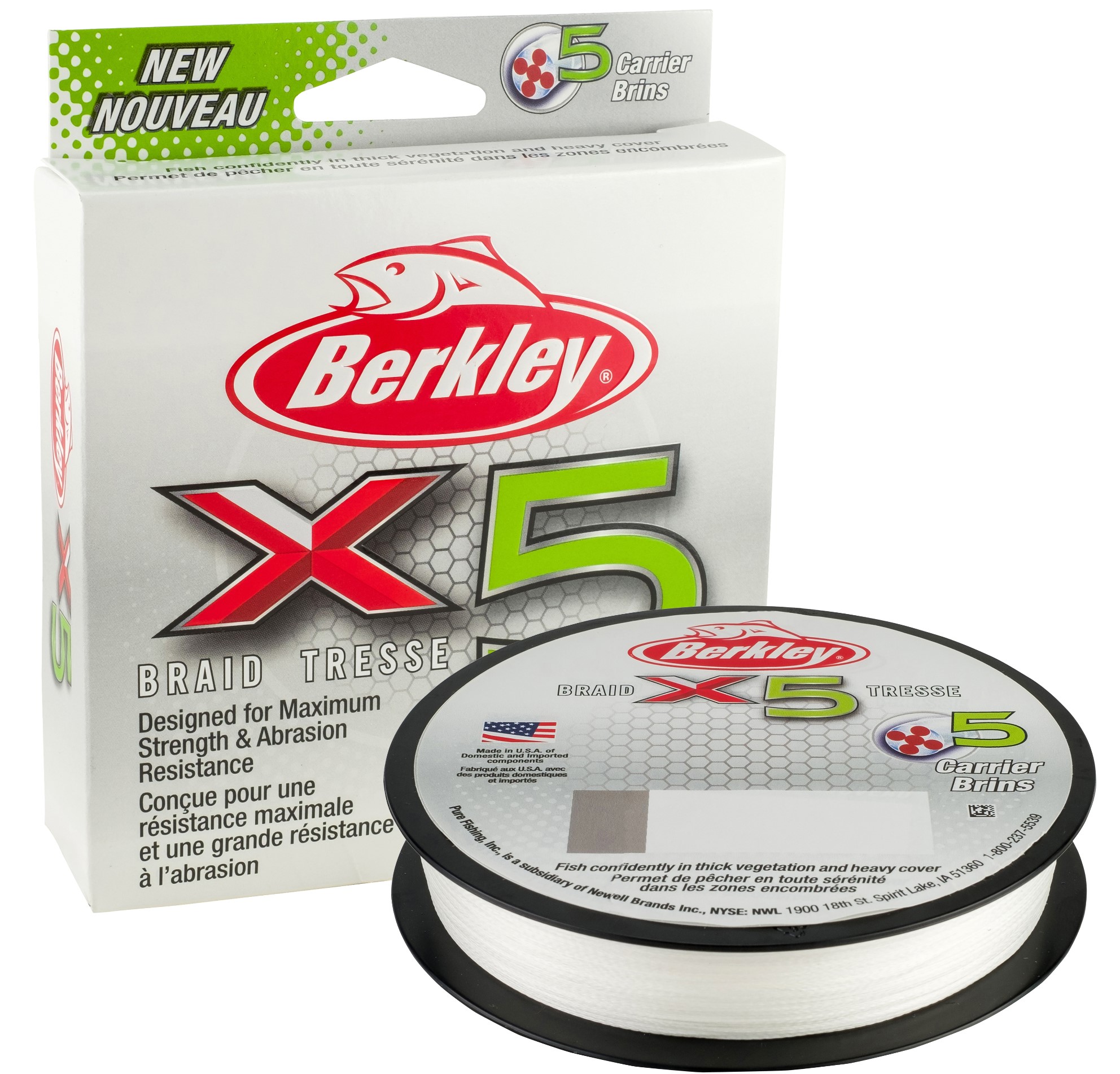 (DX)BERKLEY X5 BRAID 150M CRYSTAL 0,14mm 14.20kg