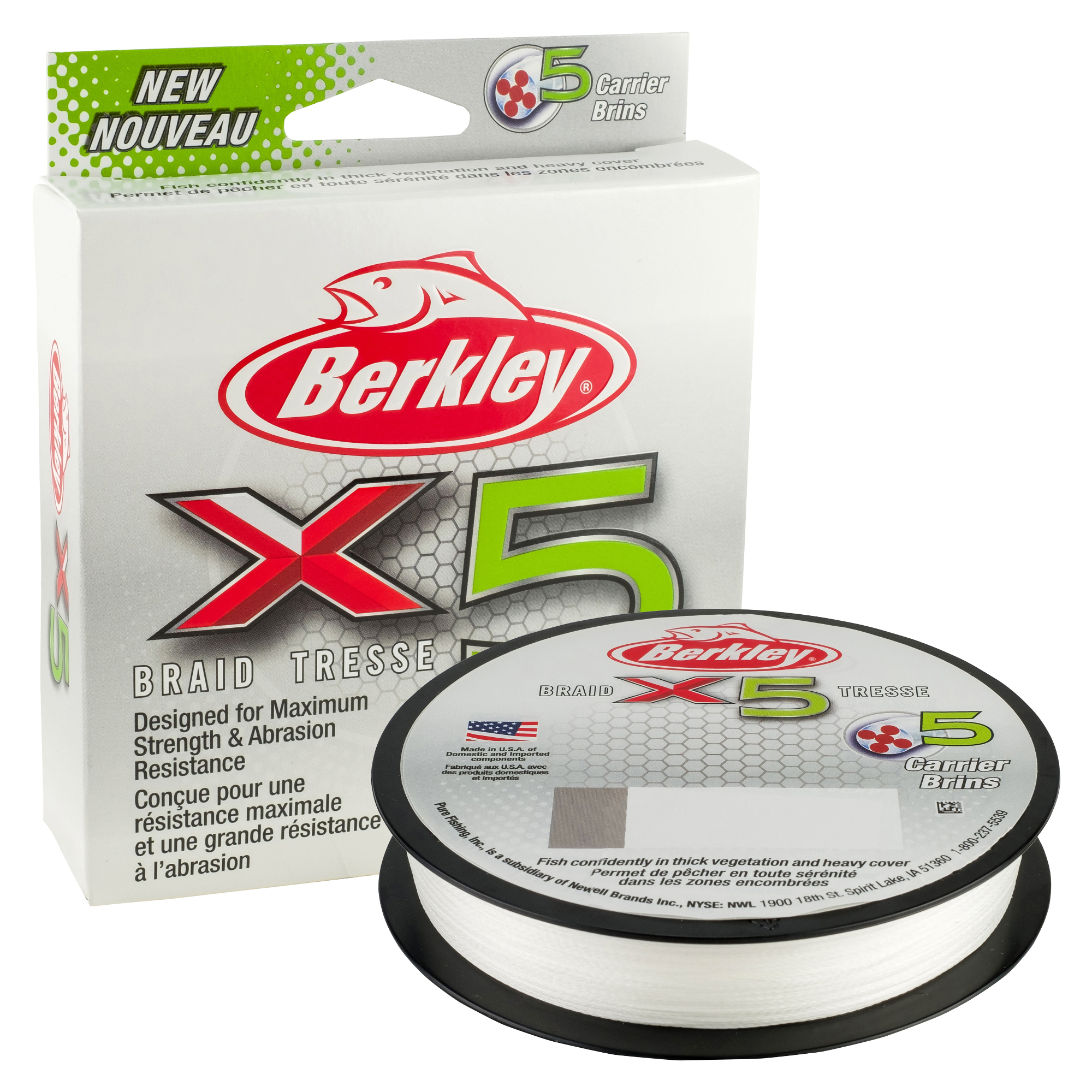 (DX)BERKLEY X5 BRAID 150M CRYSTAL 0,25mm 27kg