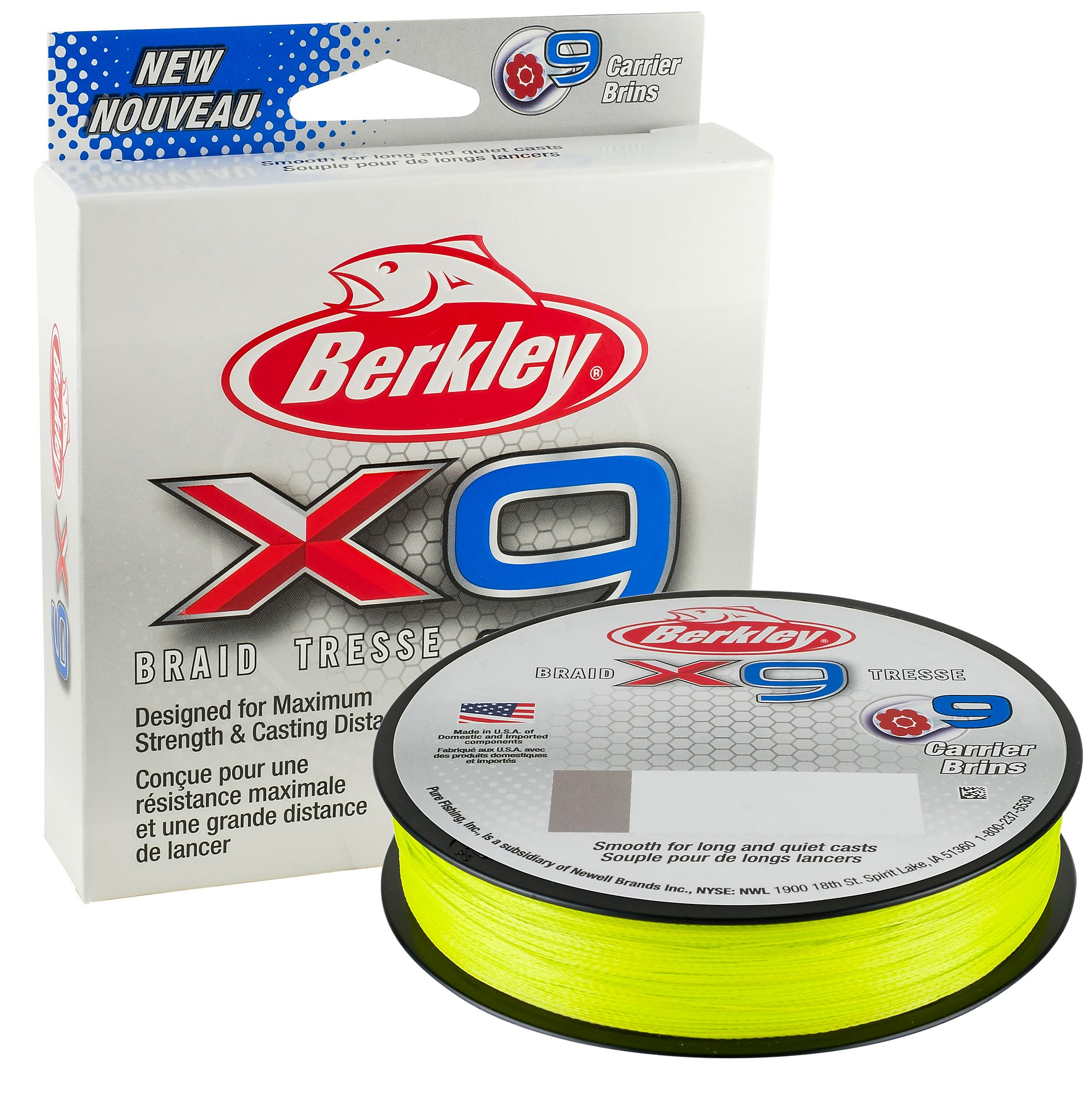 BERKLEY X9 150M FLUOR GREEN 0,20mm 20,60KG 3