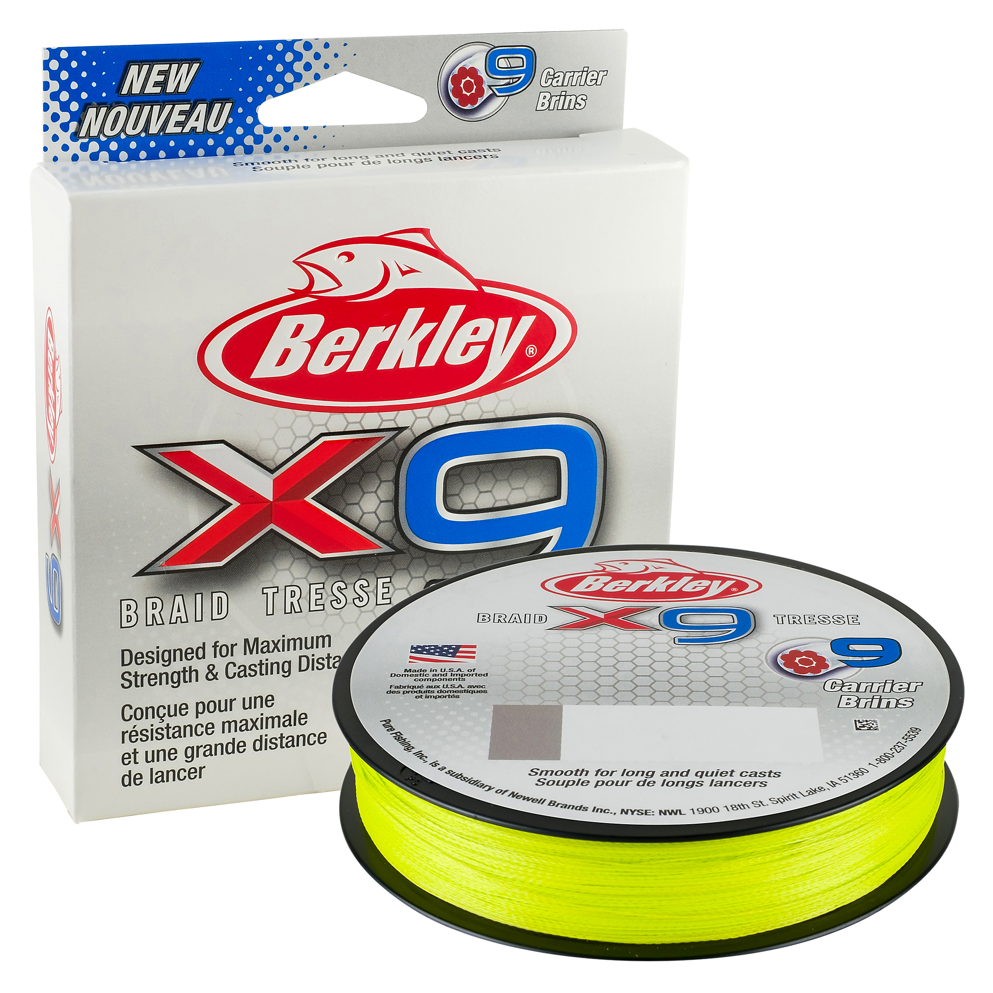 BERKLEY X9 150M FLUOR GREEN 0,43mm 59,7KG