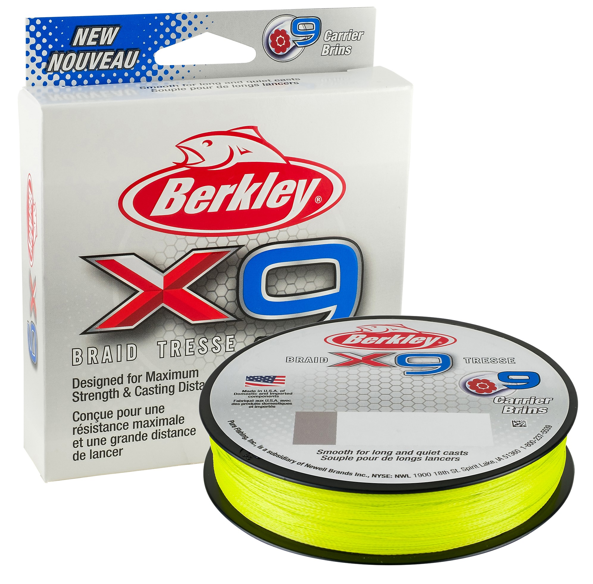 BERKLEY X9 300M FLUOR GREEN 0,25mm 27kg 3