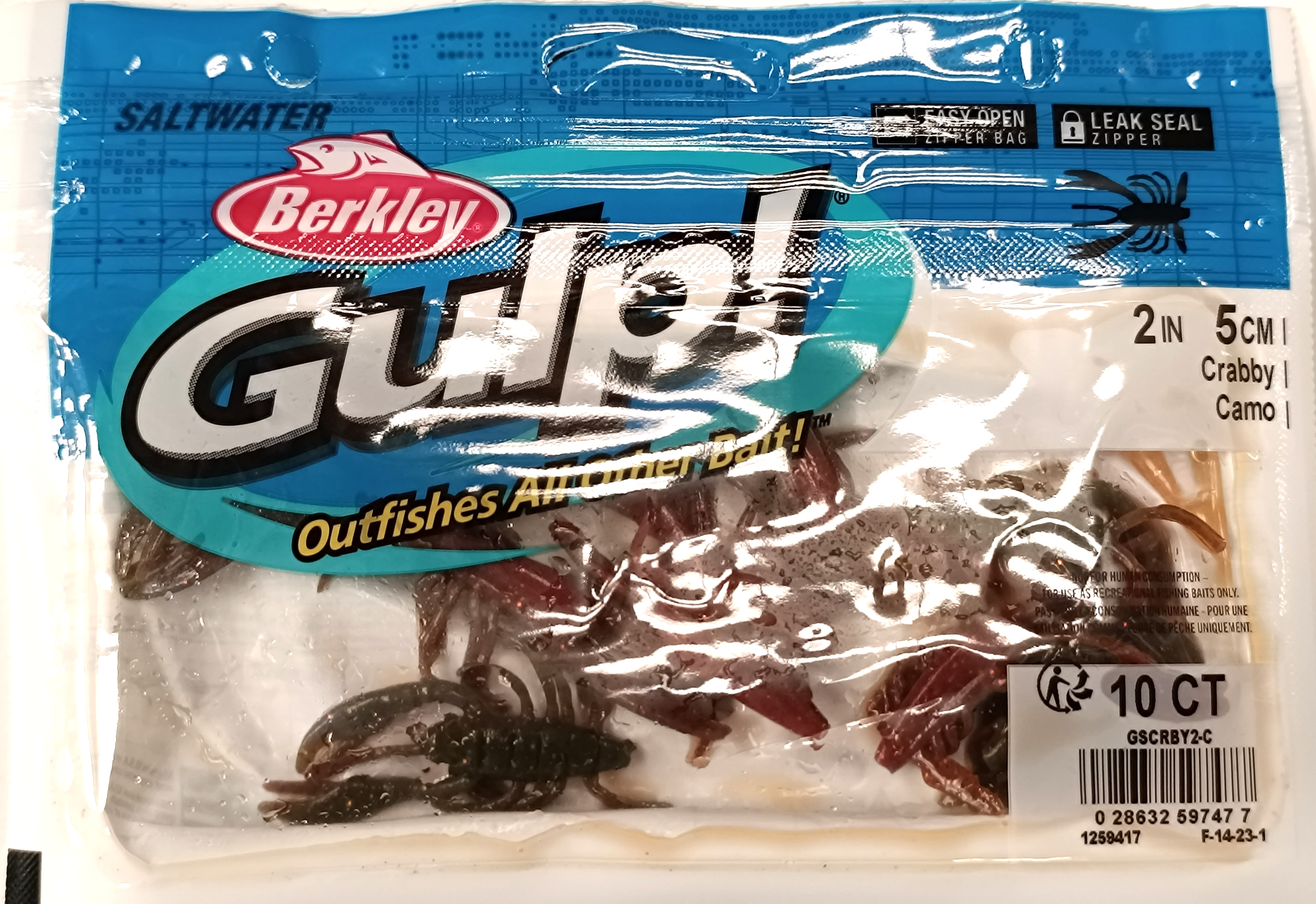 VINILO BERKLEY CANGREJO 5cm GSCRBY2-C GULP 2IN CRABBY CAMO 3