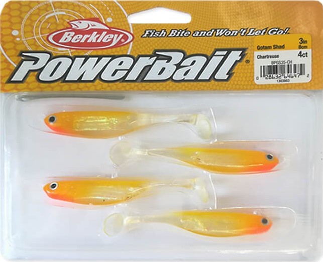 (DX)POWERBAIT GOTAM SHAD 8CM CHARTREUSE
