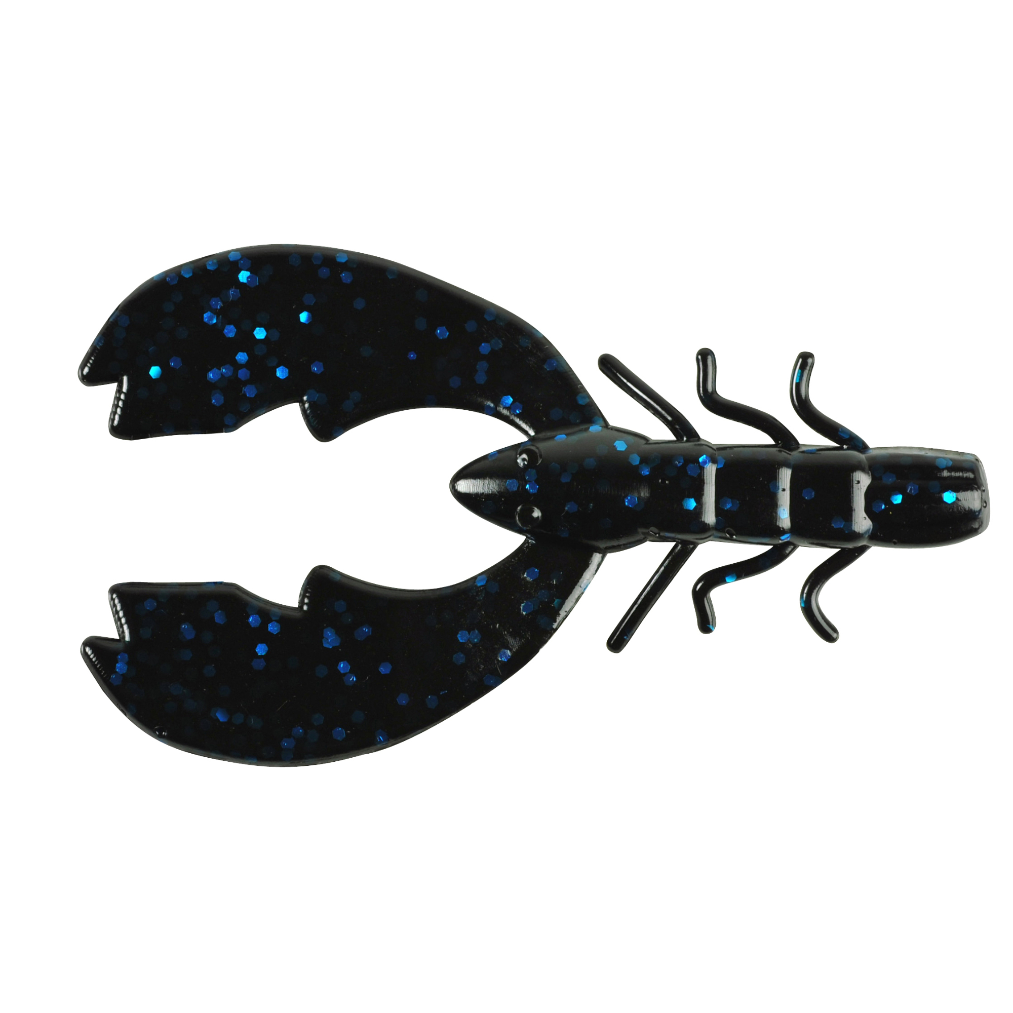 (DX)VINILO BERKLEY POWERBAIT CHIGGER CRAW 10CM BLACK BLUE FLECK(9 unidades)