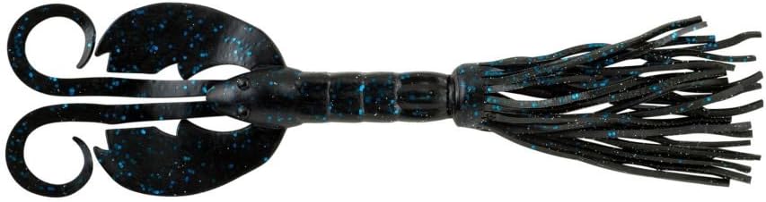 (DX)BERKLEY POWERBAIT BEARDED CRAZYLEGS CHIGGER CRAW 11.5CM BLACK BLUE FLEC 3