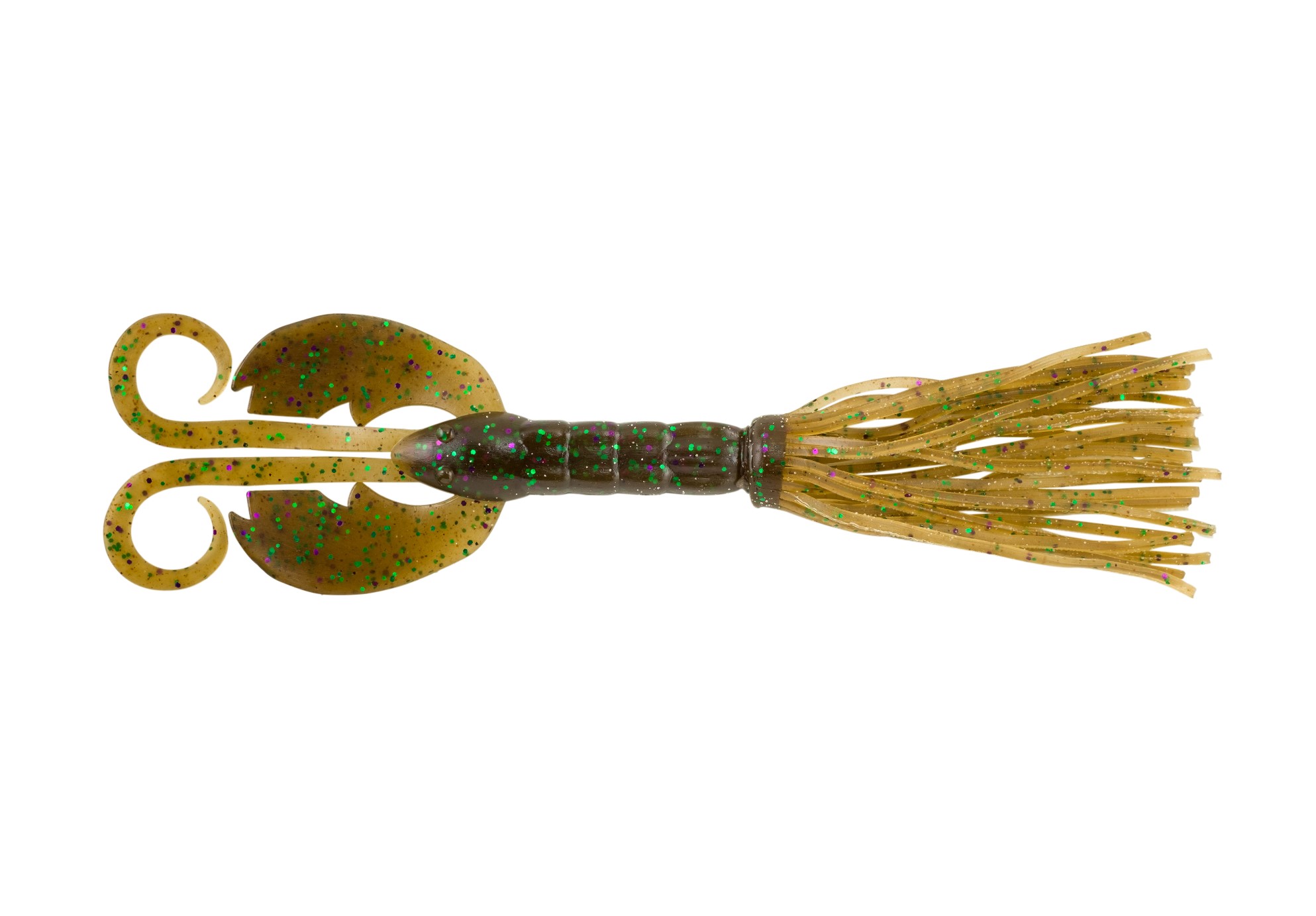 (DX)BERKLEY POWERBAIT BEARDED CRAZYLEGS CHIGGER CRAW 11.5CM GREEN P (5 unid