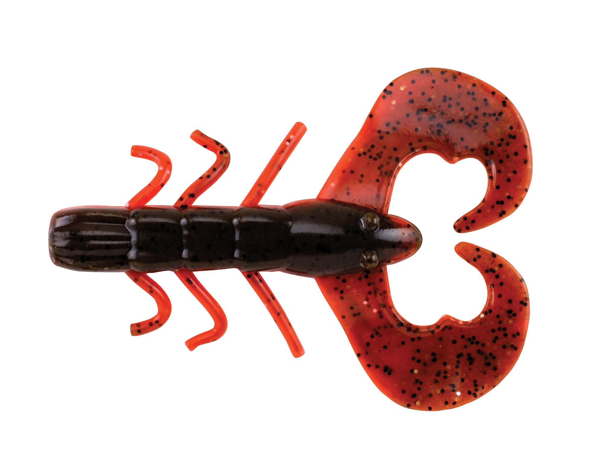 (DX)VINILO BERKLEY POWERBAIT CHIGGER BUG 8CM SKEEL HOT CRAW (10 unidades)