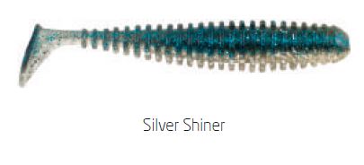 (DX)VINILO BERKLEY POWERBAIT POWERSWIMMER 7CM SILVER SHINER (8 unidades)