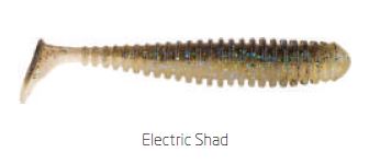 (DX)VINILO BERKLEY POWERBAIT POWER SWIMMER 8CM ELECTRIC SHAD (8 unidades) 3