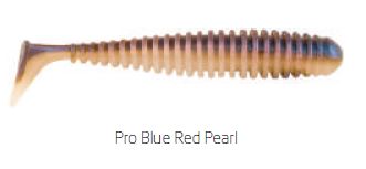 (DX)VINILO BERKLEY POWERBAIT POWERSWIMMER 8CM PRO BLUE RED PEARL (8 unidade 3
