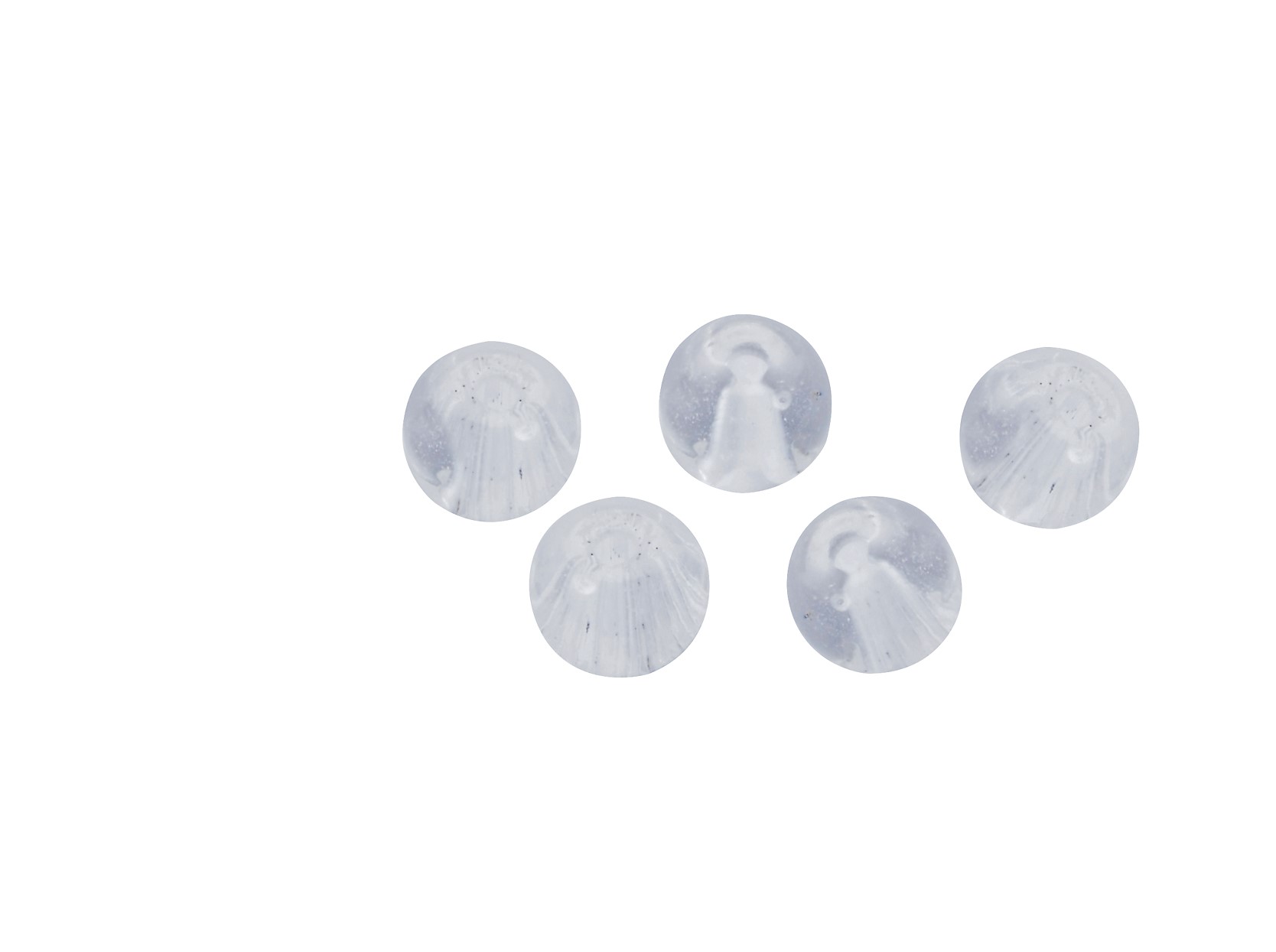 BERKLEY Transparent Glass Beads 5mm - 5pcs 2