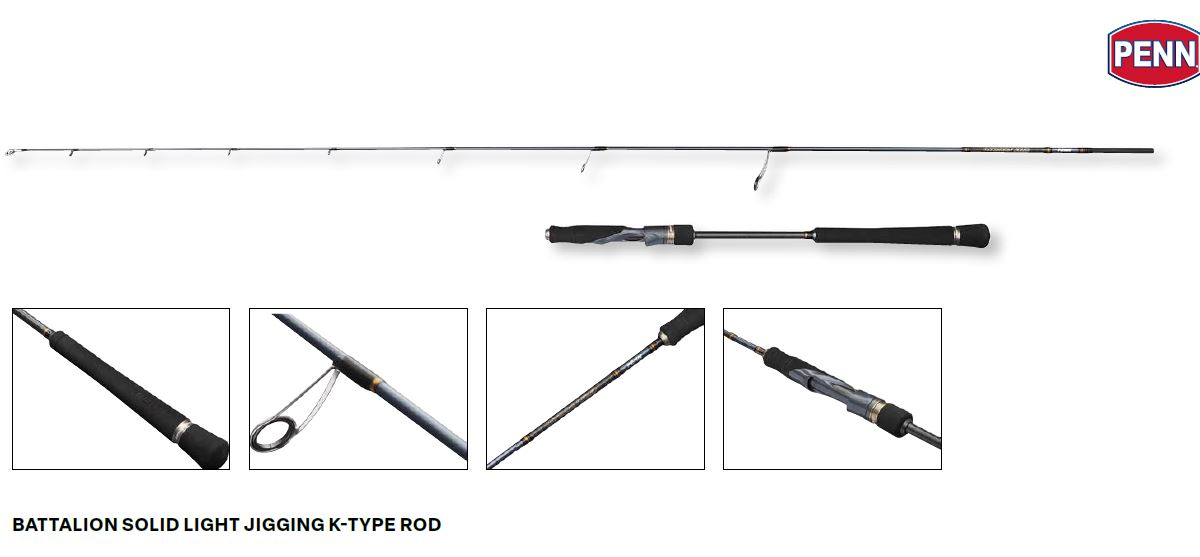 CAÑA PENN BATTALION SOLID LIGHT JIGGING K 6FT2 188 40-120G 1p1 3