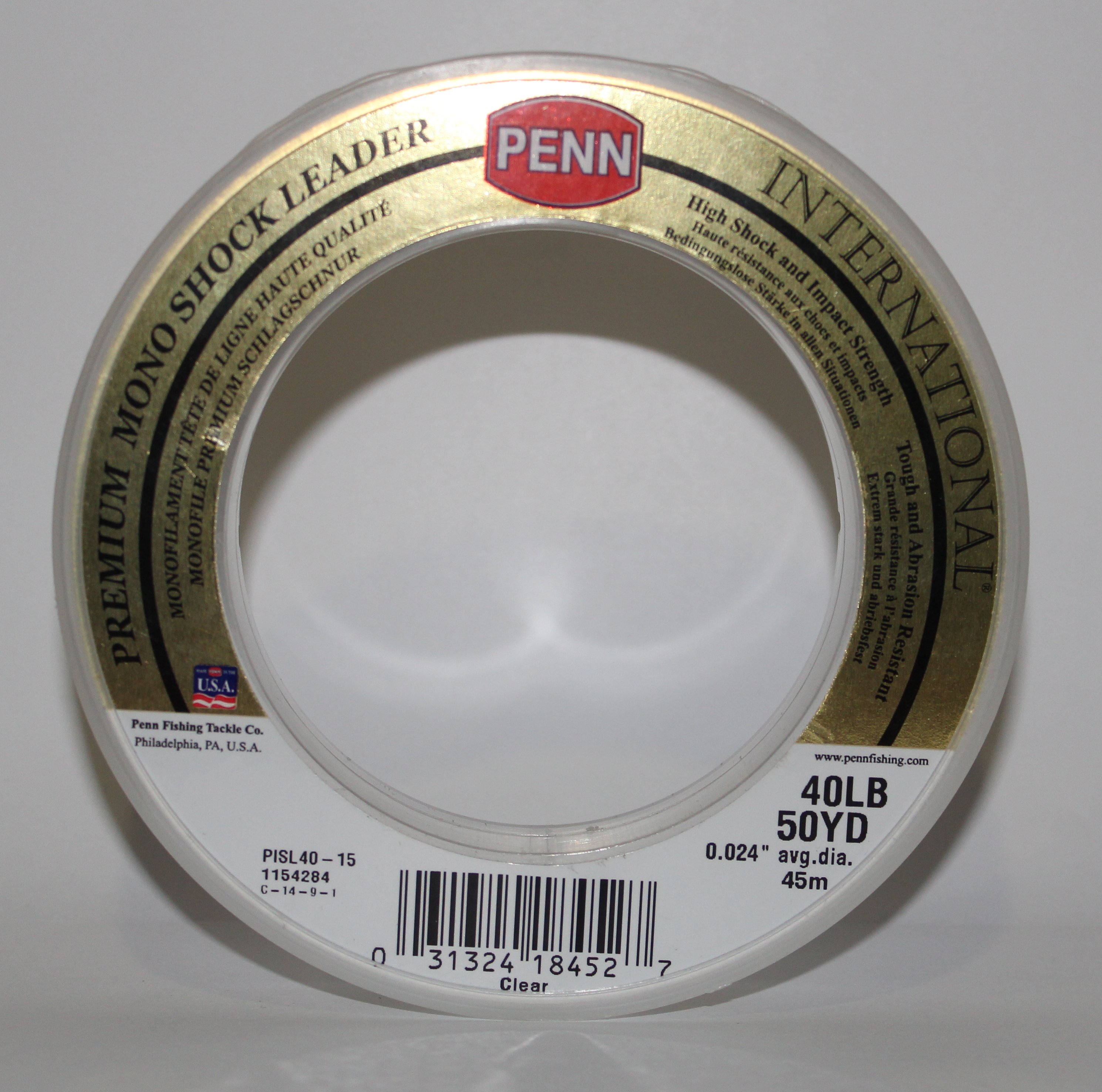 (DX)PENN INTERNATIONAL SHOCK LEADER 40LB (45metros) 2