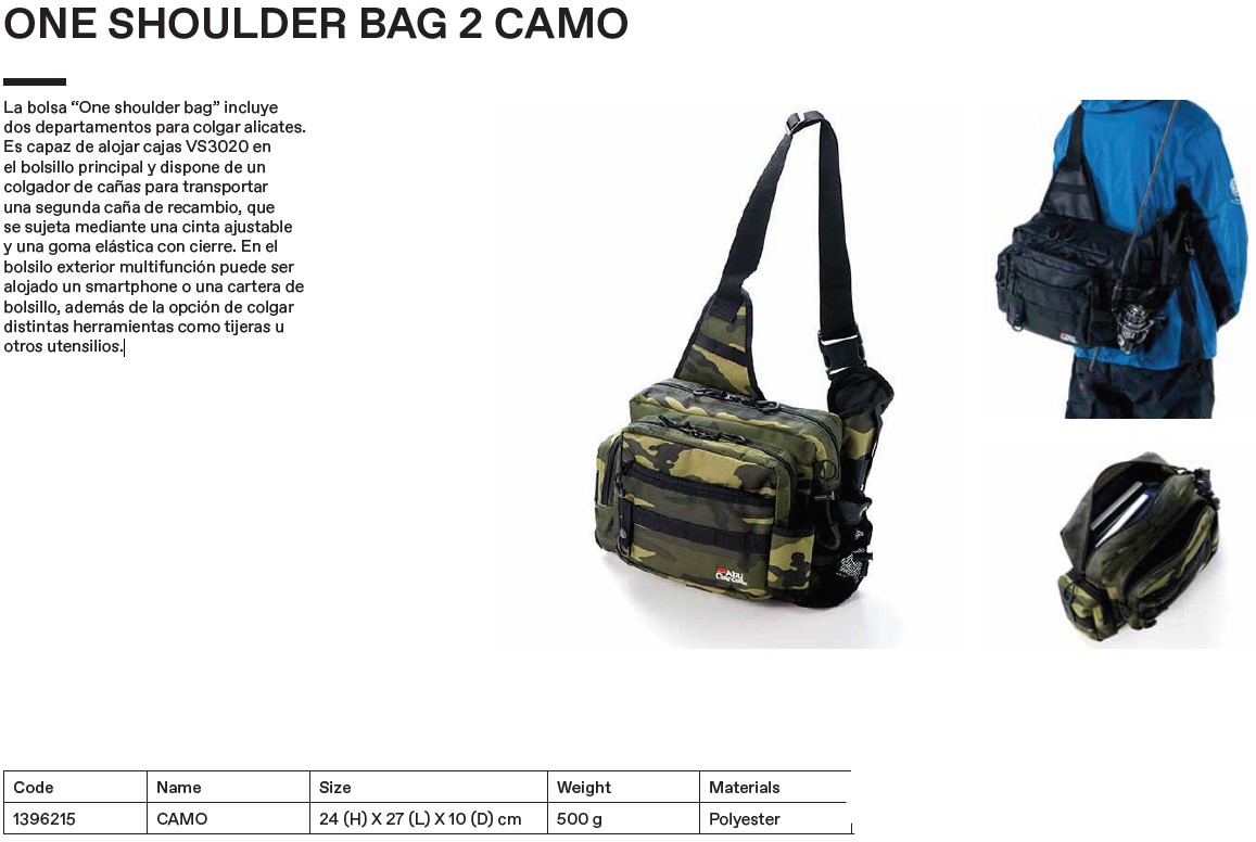 (DX)BOLSA ABU GARCIA ONE SHOULDER BAG 2 CAMO