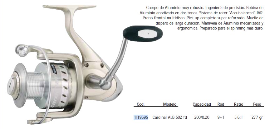 (DX)CARRETE ABU GARCIA CARDINAL 502 ALB FD