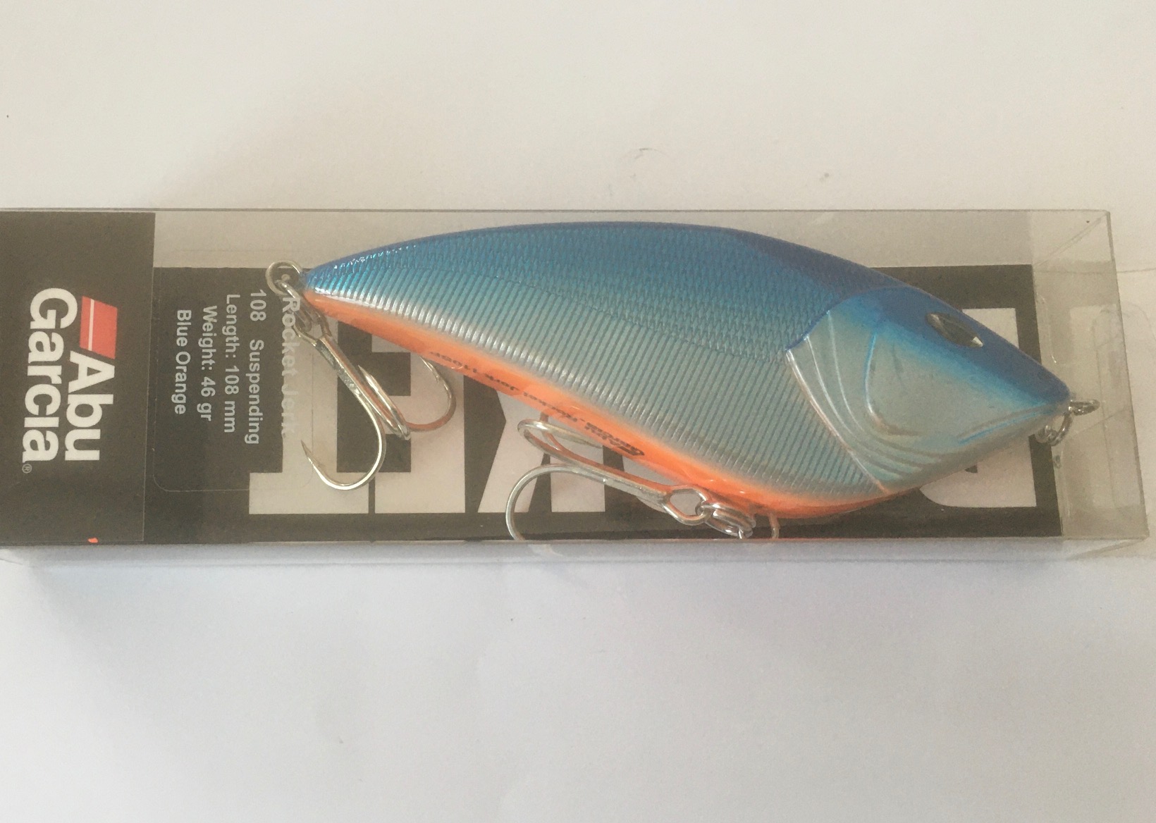 (DX)ABU GARCIA ROCKET JERK BLUE ORANGE 108 46gr