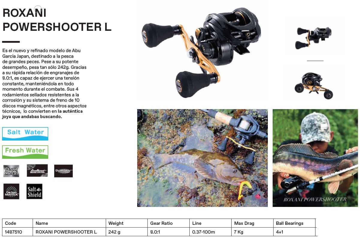 (DX)CARRETE ABU GARCIA ROXANI POWER SHOOTER L 2