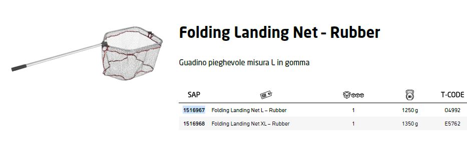 (OF)SACADORA ABU GARCIA Folding Landing Net XL - Rubber  (MALLA CAUCHO)