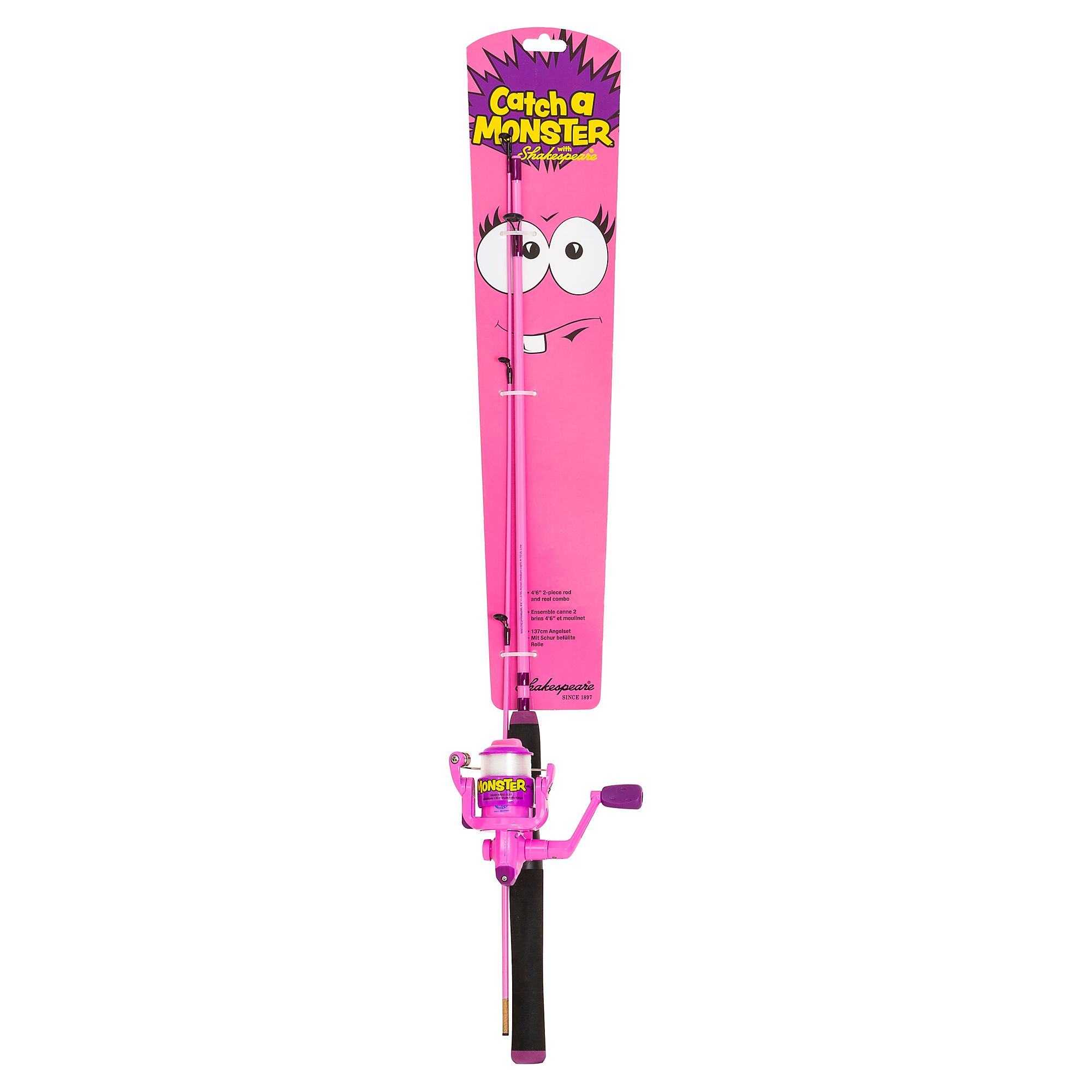 COMBO SHAKESPEARE CATCH A MONSTER PINK SPINNING KIT EU 3