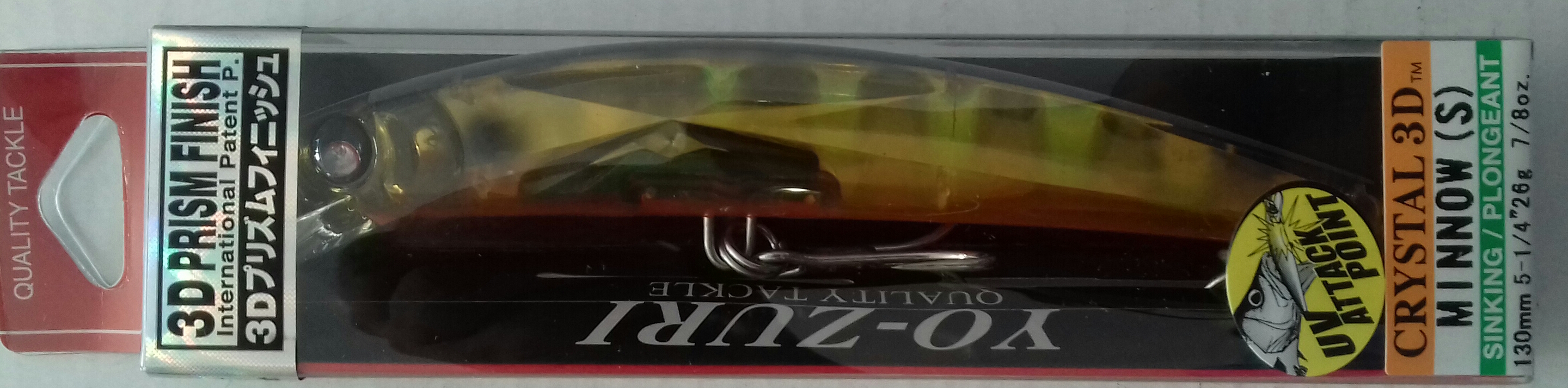 (DX)YO-ZURI CRYSTAL 3D MINNOW 130S F981-HGBL 3