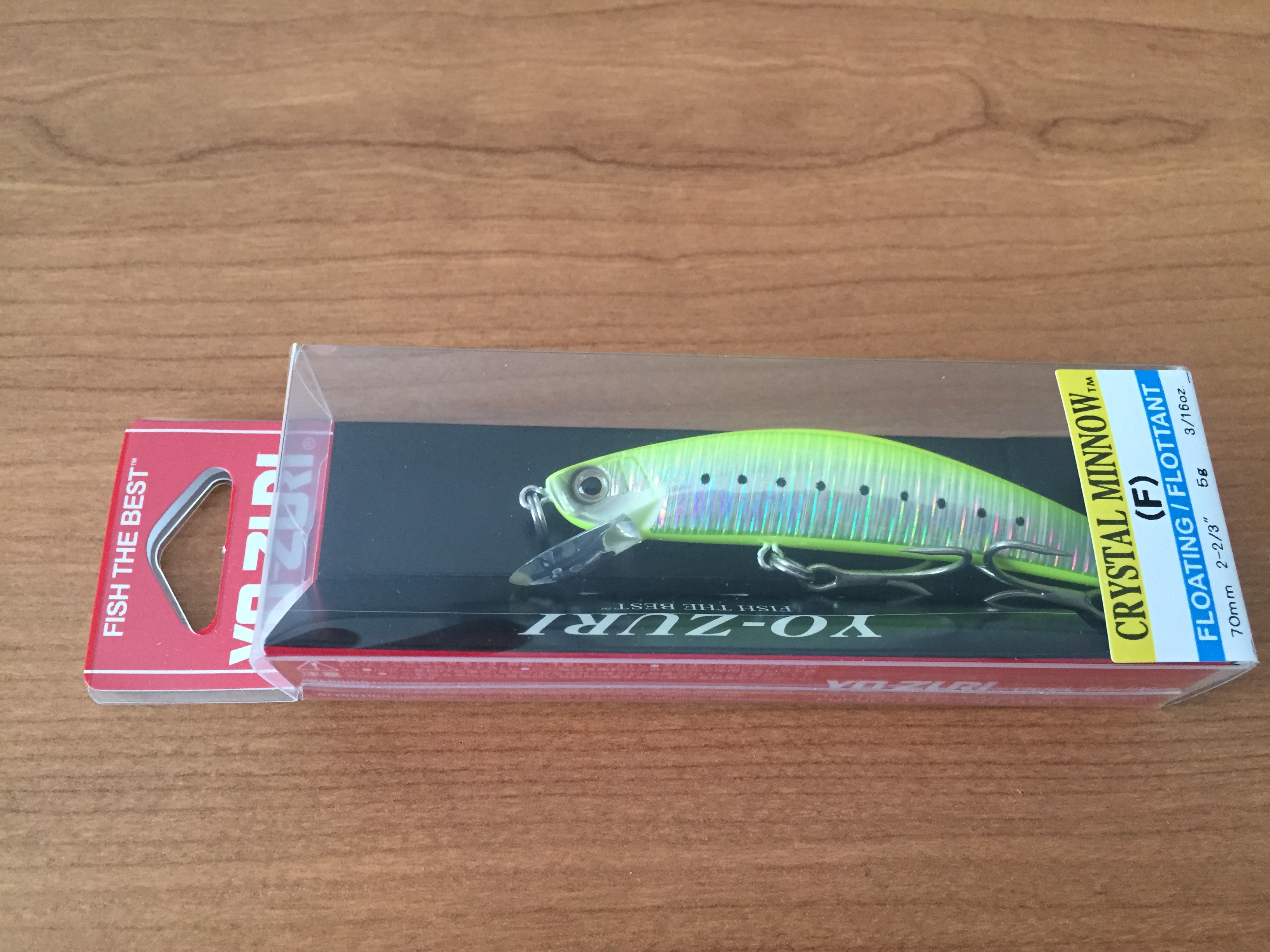 (DX)YO-ZURI CRYSTAL HOLO MINNOW 70F F1001-GHCS 3