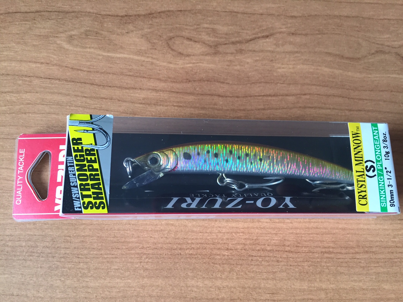 (DX)YO-ZURI CRYSTAL HOLO MINNOW 90S F1005-SHBK 3