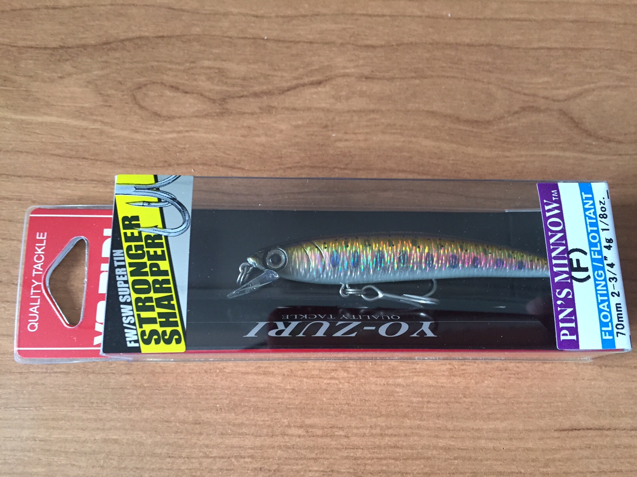 (DX)YO-ZURI PINS MINNOW HOLO 70F F1015-MHYM 3