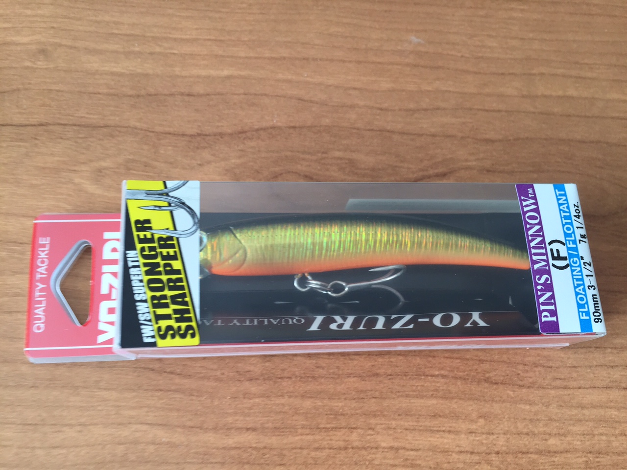 (DX)YO-ZURI PINS MINNOW HOLO 90F F1016-GBL